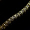 Estate 14K yellow gold diamond tennis bracelet