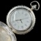 Estate covered pocket watch with 2006 U.S. American Eagle silver dollar