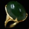 Vintage 14K yellow gold aventurine ring