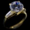 Estate 14K yellow gold CZ ring