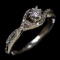 Estate 14K white gold diamond halo ring