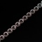 Estate sterling silver black diamond bracelet