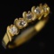 Estate 14K yellow gold diamond band