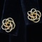 Pair of estate 14K yellow gold wire earrings