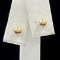 Pair of estate 14K yellow gold ball stud earrings