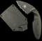 Near-new Ka-Bar 1481 black fixed blade knife with black plastic sheath