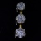 Estate 14K yellow gold diamond cluster pendant