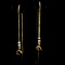 Pair of estate 10K tri-gold threader earrings