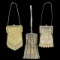 Lot of 3 antique mesh purses