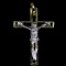 Estate 14K 2-tone crucifix pendant