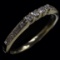 Estate unmarked 14K white gold diamond band ring
