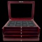 Estate wooden 5-drawer certified coin display case