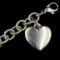 Estate James Avery sterling silver classic cable heart bracelet