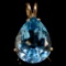 Estate sterling silver blue topaz pendant