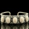 Estate Relios sterling silver howlite rope cuff bracelet