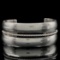Estate sterling silver 3-band bracelet