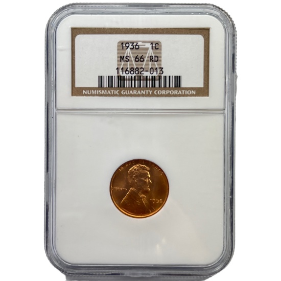 Certified 1936 U.S. Lincoln cent