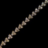 Estate 14K yellow gold diamond tennis bracelet