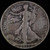 1919-D U.S. walking Liberty half dollar
