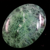 Unmounted natural green fluorite cabochon