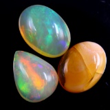 Unmounted natural opal cabochons