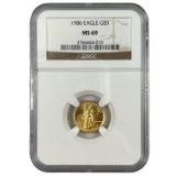 Certified 1986 U.S. $5 1/10oz American Eagle gold coin