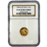 Certified 1984 Isle of Man 1/10oz gold Angel