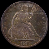 1867-S U.S. seated Liberty half dollar