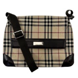 Authentic estate Burberry canvas & leather bag