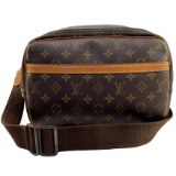 Authentic estate Louis Vuitton Reporter PM monogram canvas & leather bag