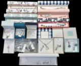 Lot of 17 pieces of new-in-the-package mostly Italian sterling silver jewelry