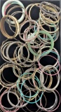 Lot of 70 estate fashion bangle bracelets