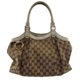 Authentic estate Gucci Sukey medium canvas & leather bag