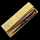 Pair of like-new WWII-era Korea pen holders in their original cardboard box