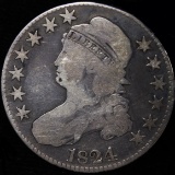 1824 U.S. draped bust half dollar