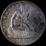 1853 U.S. seated Liberty half dollar