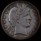 1911 U.S. Barber half dollar