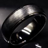 Estate Triton tungsten carbide black band ring