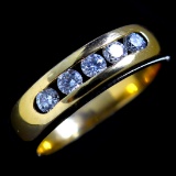 Estate James Avery 18K Debra diamond band ring