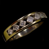 Estate 14K white gold diamond band ring