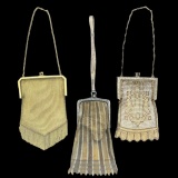 Lot of 3 antique mesh purses