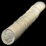 Roll of 50 uncirculated 1960-D U.S. Roosevelt dimes