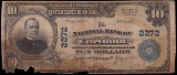 1902 U.S. $10 National Bank of Cortland [NY] large size blue seal national currency banknote