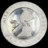 1961 high relief ALPRO sterling silver commemorative medal