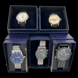 Lot of 5 new-in-the-box Stauer quartz wristwatches