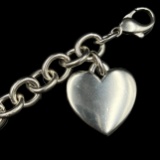 Estate James Avery sterling silver classic cable heart bracelet