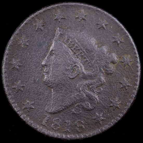 1818 U.S. coronet large cent