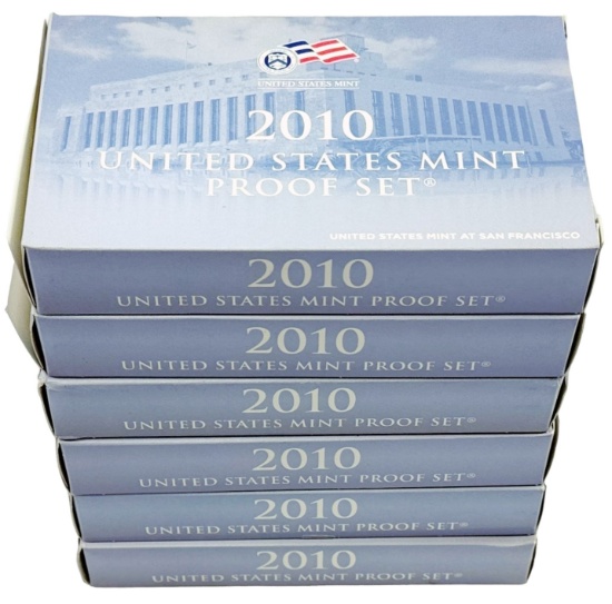Lot of 6 2010 U.S. proof sets