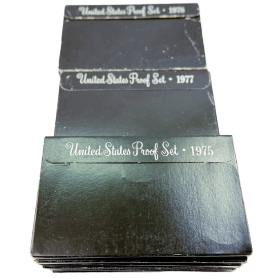 Lot of 15 late-1970s U.S. proof sets