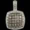Estate sterling silver diamond pendant